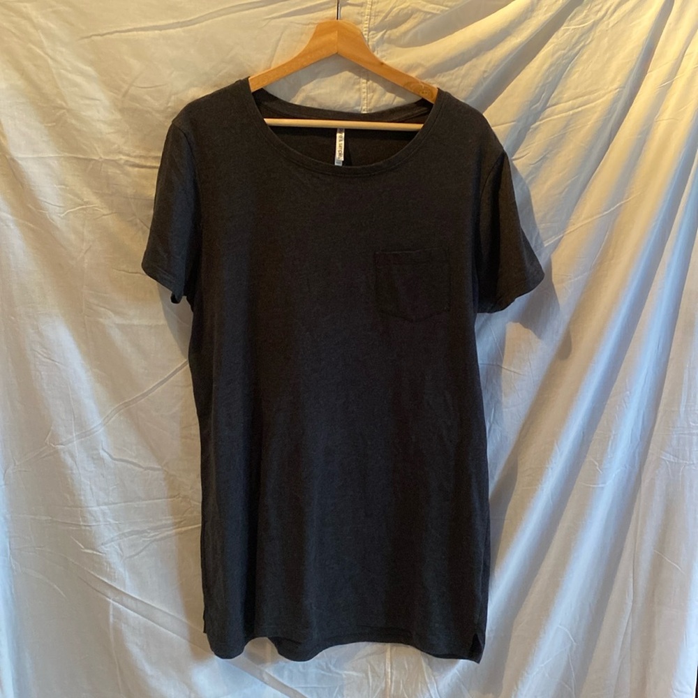 Long shirt tunic dark grey